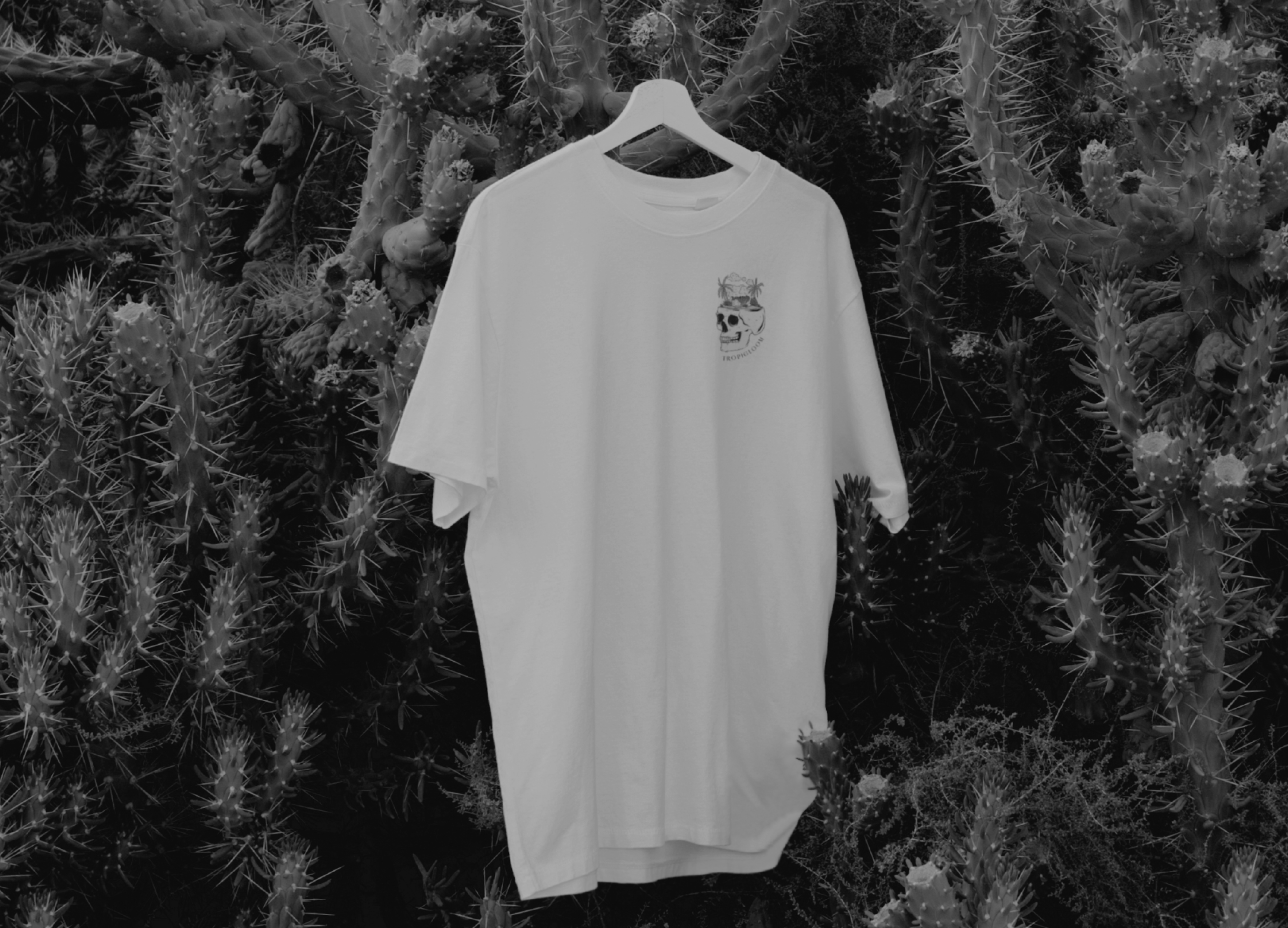 Tropigloom White Logo T-Shirt